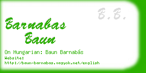 barnabas baun business card